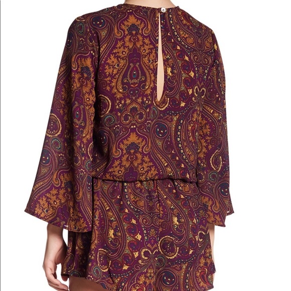 Show Me Your Mumu Tillie Lace Up Romper Sz Medium - Picture 2 of 6